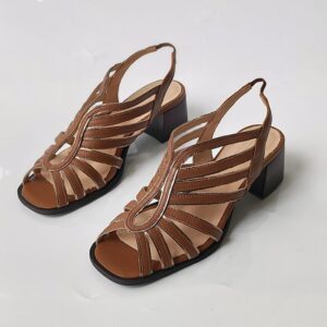 Sandália Júlia Pelica Caramelo Salto 5cm 40